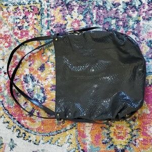 OrYANY Black Croco Embossed Parent Leather Hobo Bag